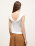 Crochet top with ruching image number 1