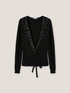 Cardigan incrociato con strass image number 3