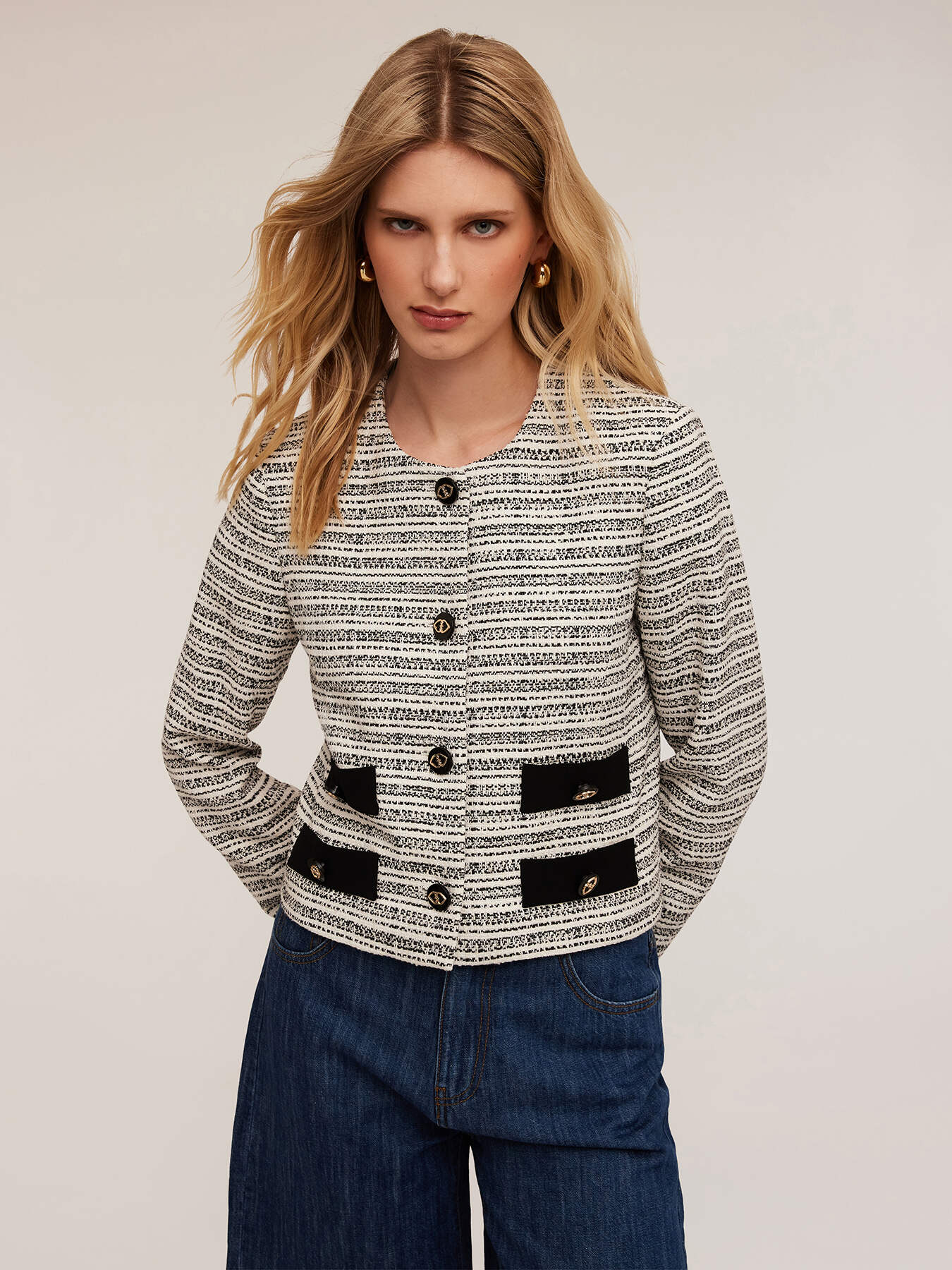Tweed jacket with pockets image number 2
