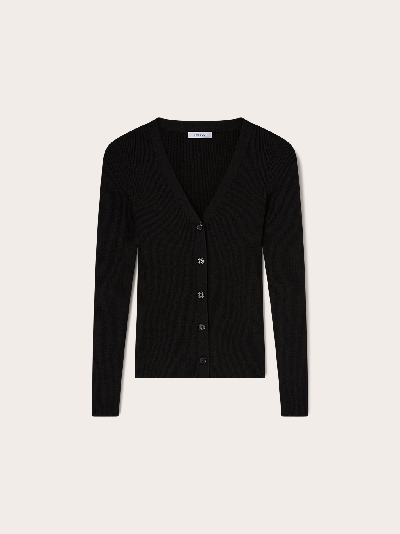 Cardigan in maglia a coste image number 4
