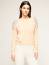 Maglia misto angora con pietre image number 0