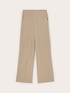 Wide-leg gabardine trousers with pressed crease image number 4