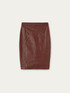 Jupe mi-longue en similicuir image number 3