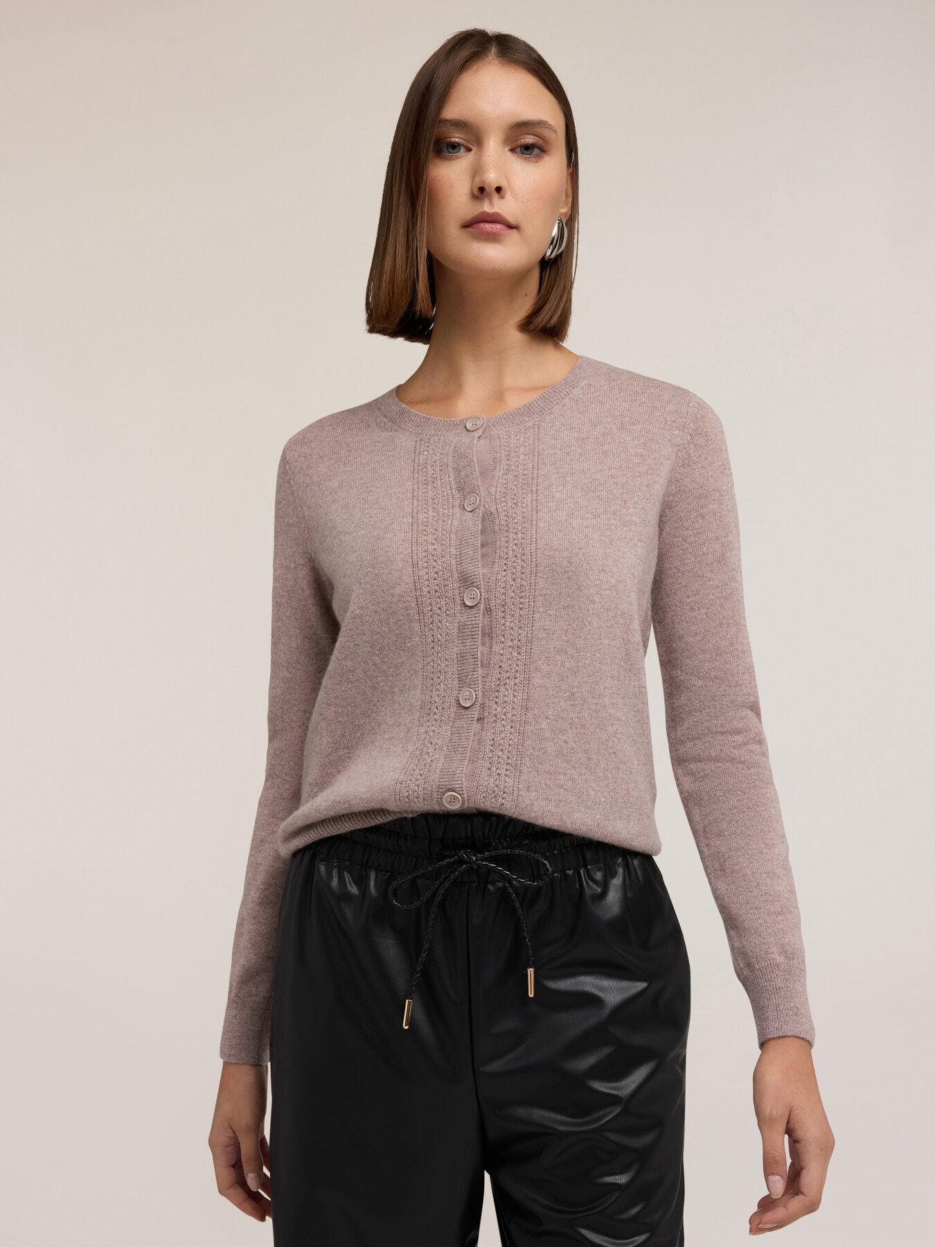 Cardigan in maglia in cachemire image number 2