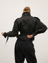 Short wind jacket with drawstring at the waist image number 1