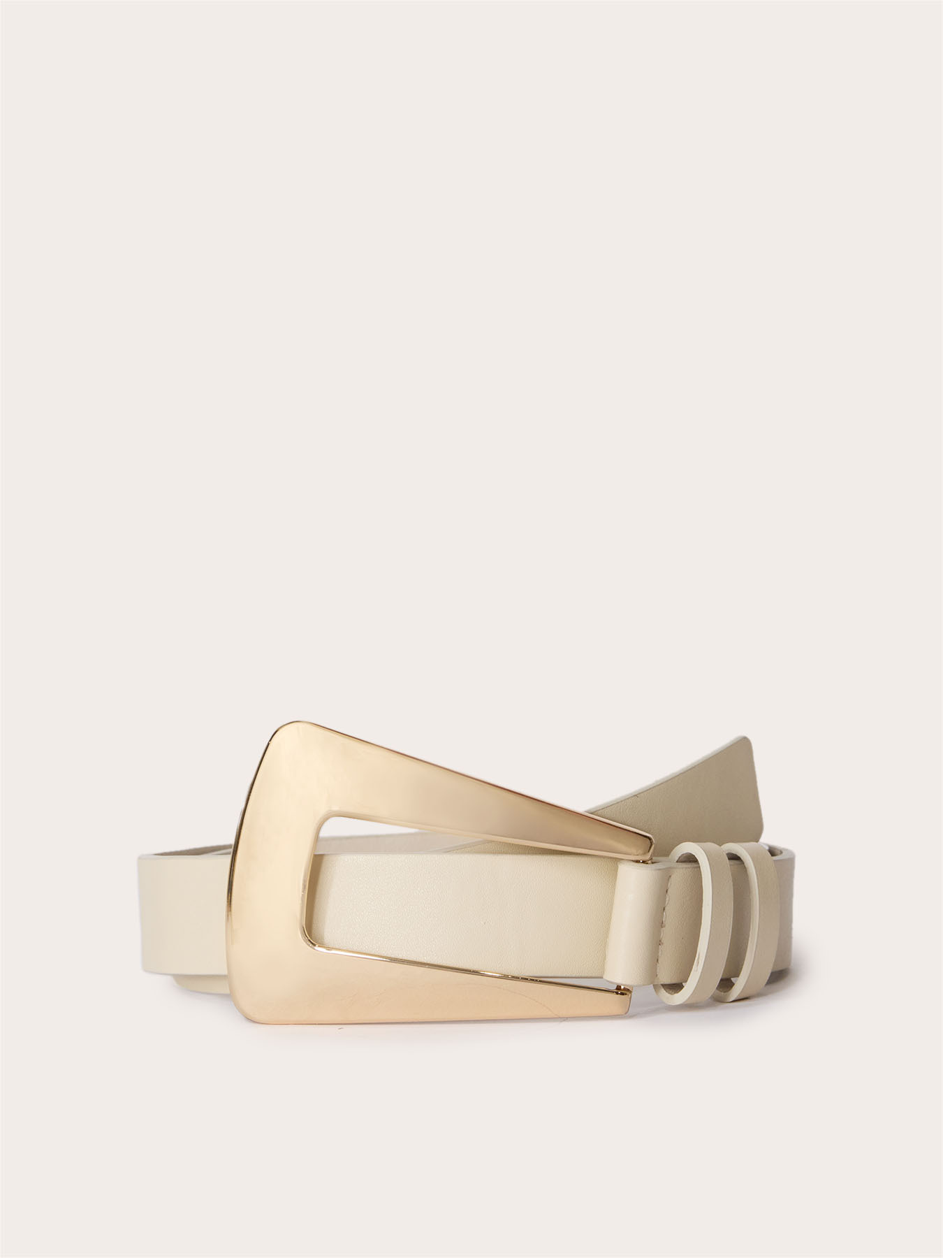 Belt with geometric buckle image number 1