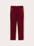 Pantaloni regular cu model de ochiuri image number 4