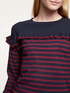 Striped sweater with yoke feature image number 2