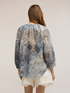 Cotton muslin blouse with print image number 1
