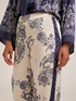 Wide-leg trousers with scarf pattern image number 2