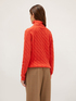 Alpaca blend cable knit turtleneck image number 1
