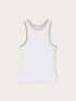 Ribbed tank top with lurex trims image number 3