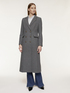 Long lurex cloth double-breasted coat image number 0