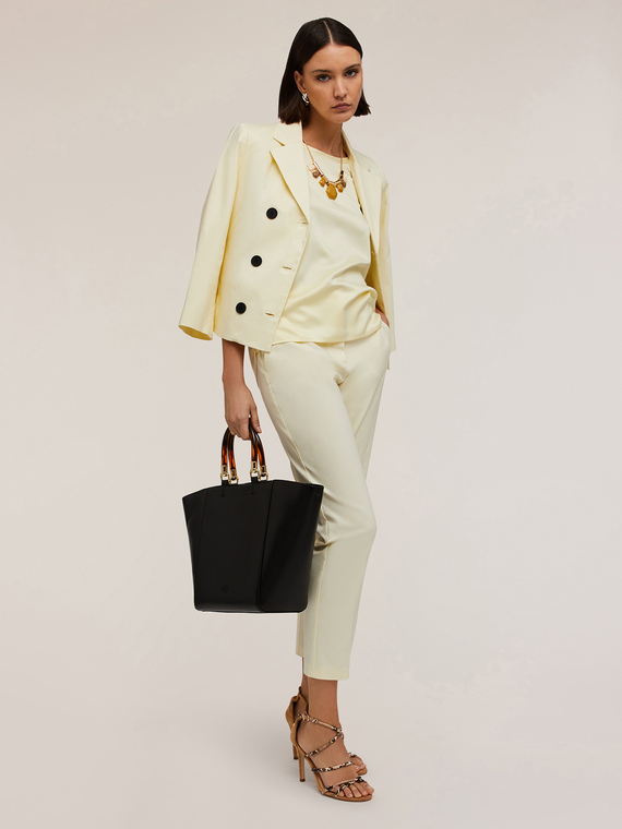 Regular fit trousers in technical fabric