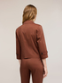 Three-quarter sleeve cotton blend jacket image number 1