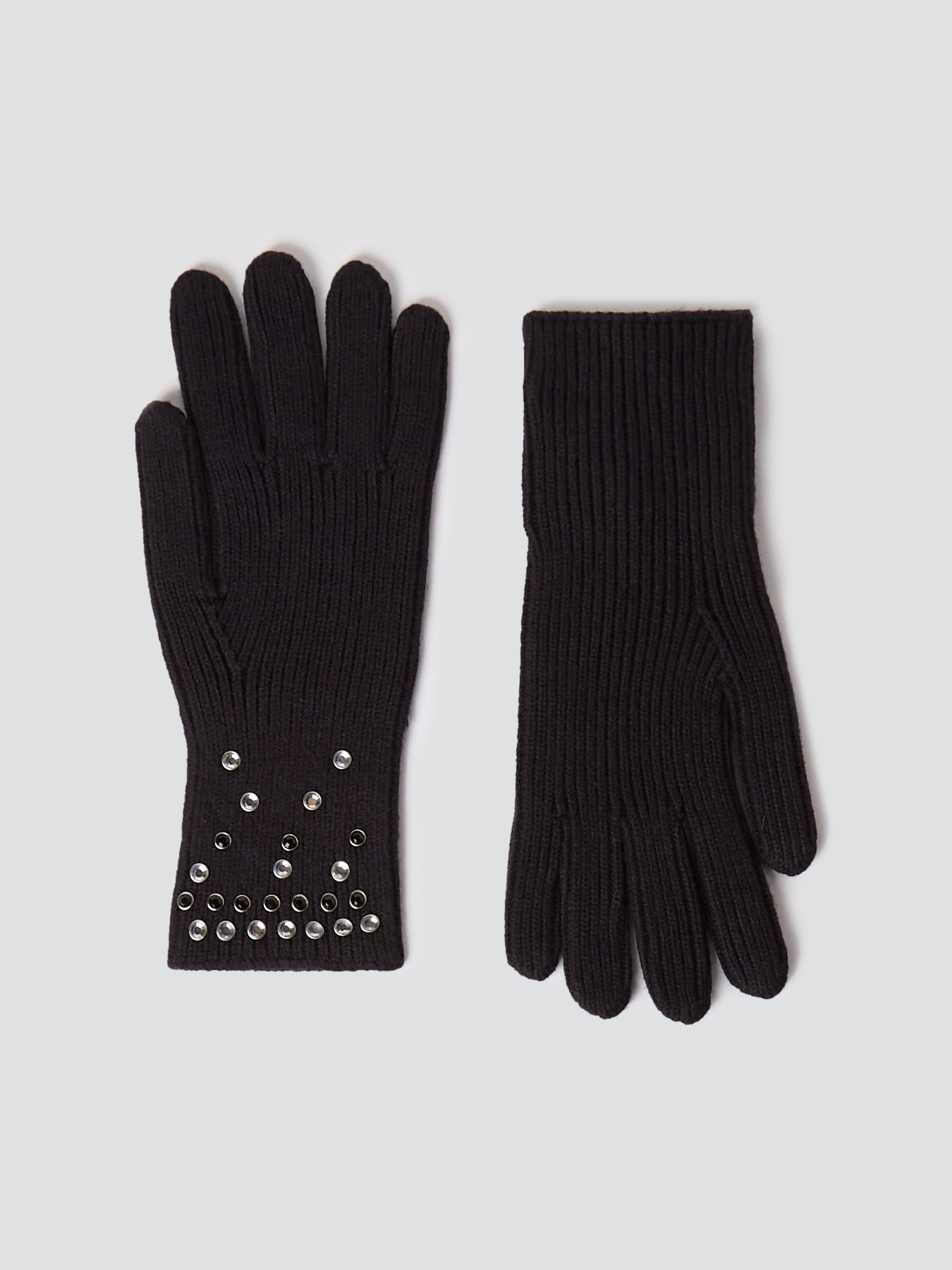 Knit gloves with studs image number 0
