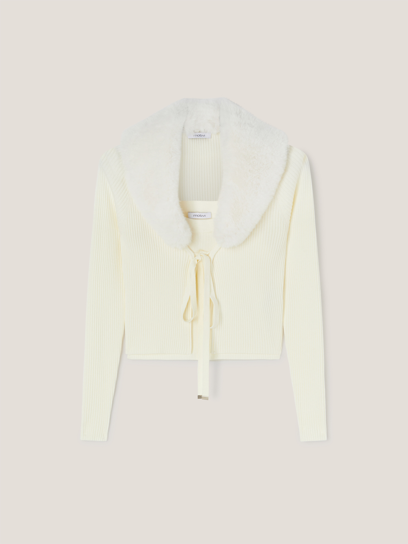 Set cardigan e top in maglia image number 4