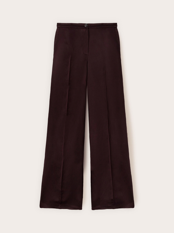 Pantalon palazzo en m&eacute;lange de lin