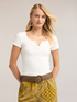 T-shirt with henley neckline and jewel buttons image number 0