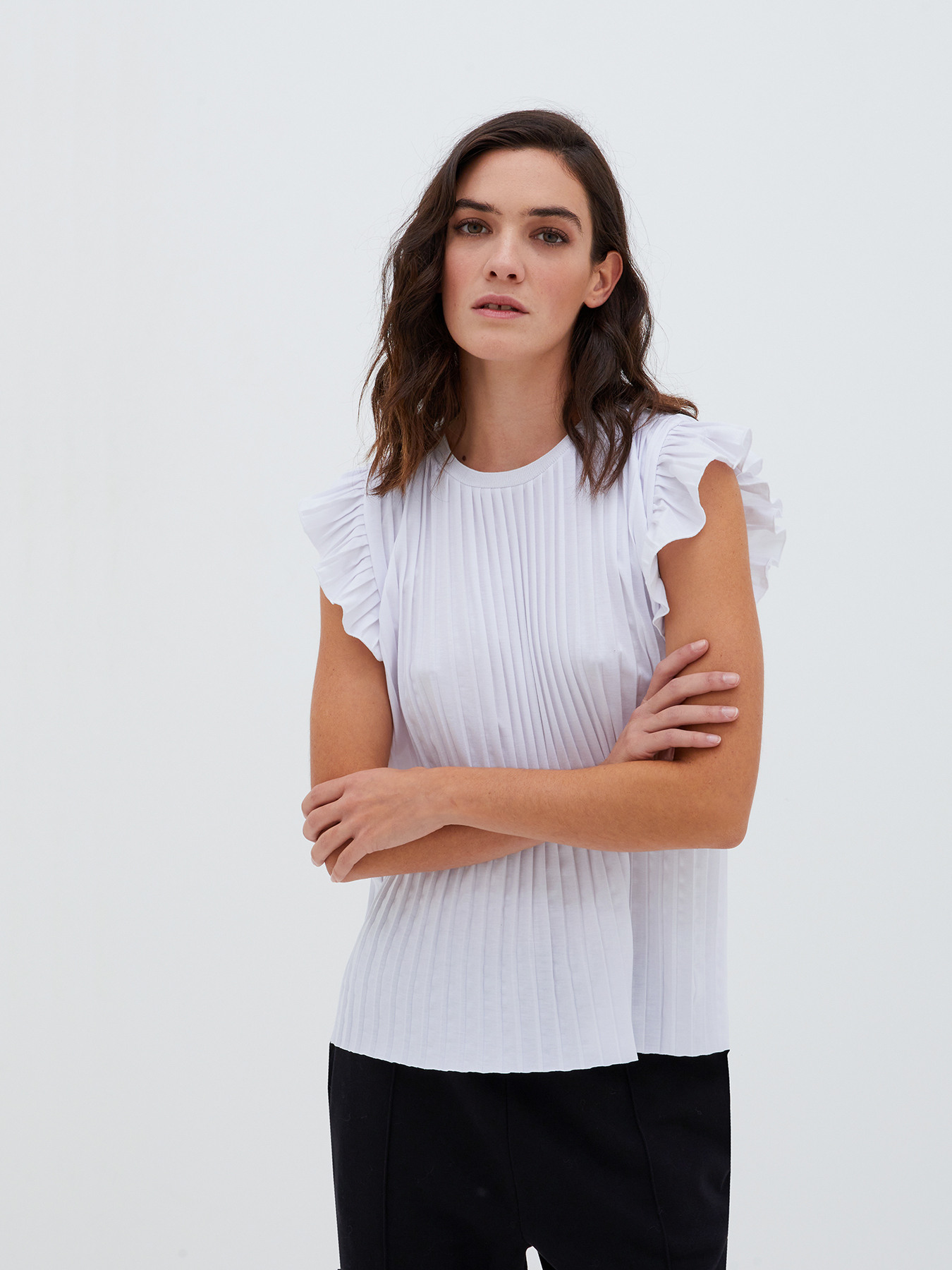 Pleated T-shirt image number 0