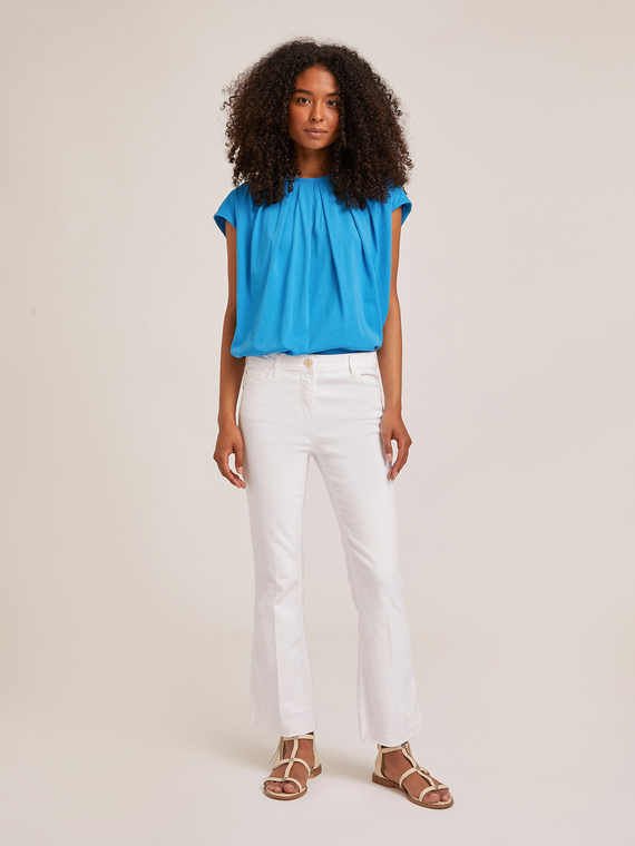 Motivi Pantaloni kick flare Kaia in drill Donna