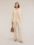 Single-breasted tencel blazer with lace image number 2
