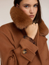 Short double-breasted coat in wool blend double cloth image number 3