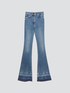High-waisted flared jeans image number 3