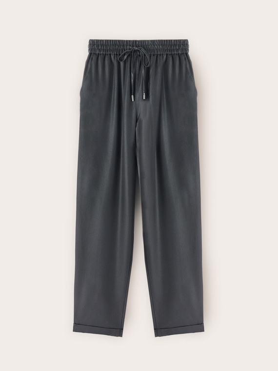Joggers en lyocell lamin&eacute;