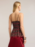 Peplum top in fil coup&eacute; georgette with print image number 1