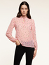Blusa fluida a pois con rouches image number 1