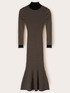 Midi-Kleid aus gestreiftem Strick image number 4