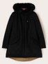 Reversible hooded zip-up down jacket image number 5