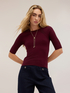 Viscose sweater with ribbed raglan sleeves image number 0