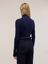 Maglia a dolcevita fine a coste lurex image number 1