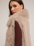 Teddy-effect vest with wide collar image number 3
