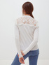 Maglia con carr&egrave; in pizzo image number 1