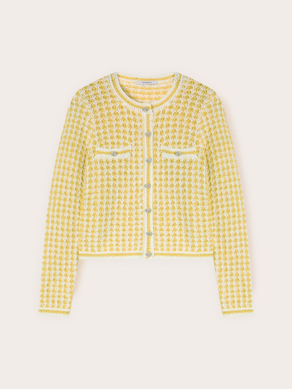 Cardigan tricotat ajurat
