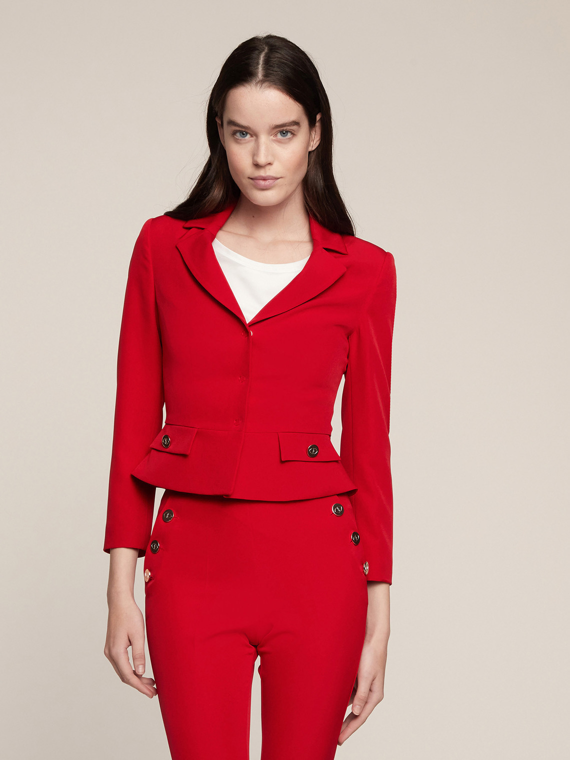 Short technical fabric blazer - Motivi 