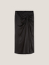 Falda longuette de raso con drapeado image number 3