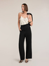 Wide-leg trousers in linen blend image number 0