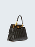 Faux leather split pleat Iconic bag image number 1