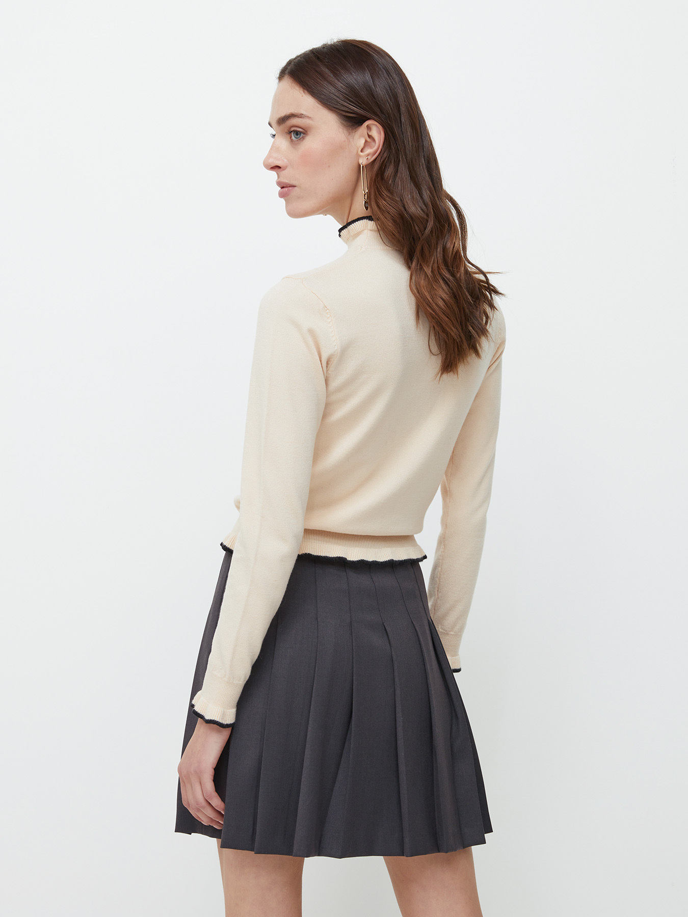 Turtleneck sweater with keyhole image number 1