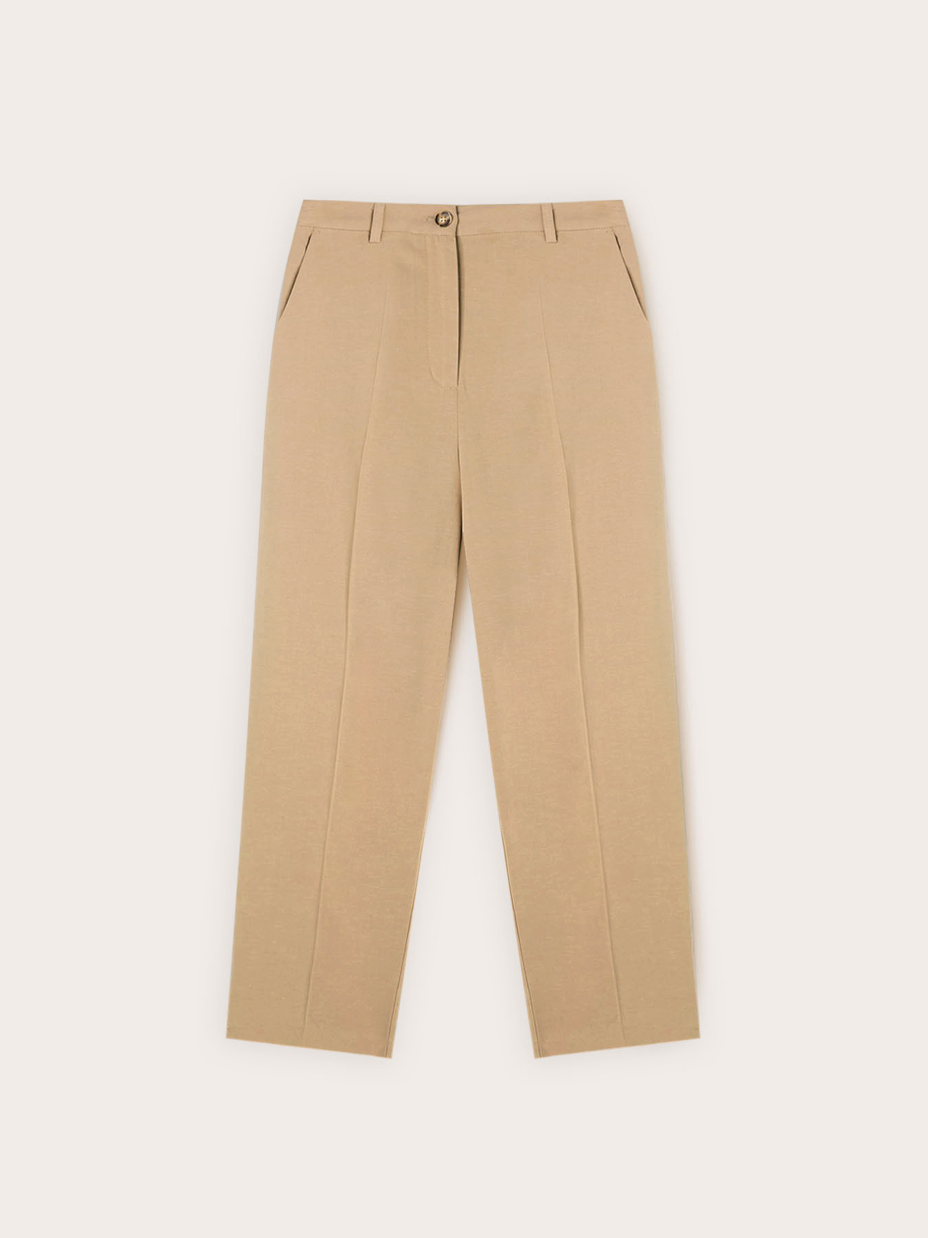 Regular-Hose aus Leinen-Lyocell-Mix image number 3