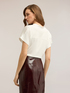 Camiseta de raso con escote de serafina image number 1