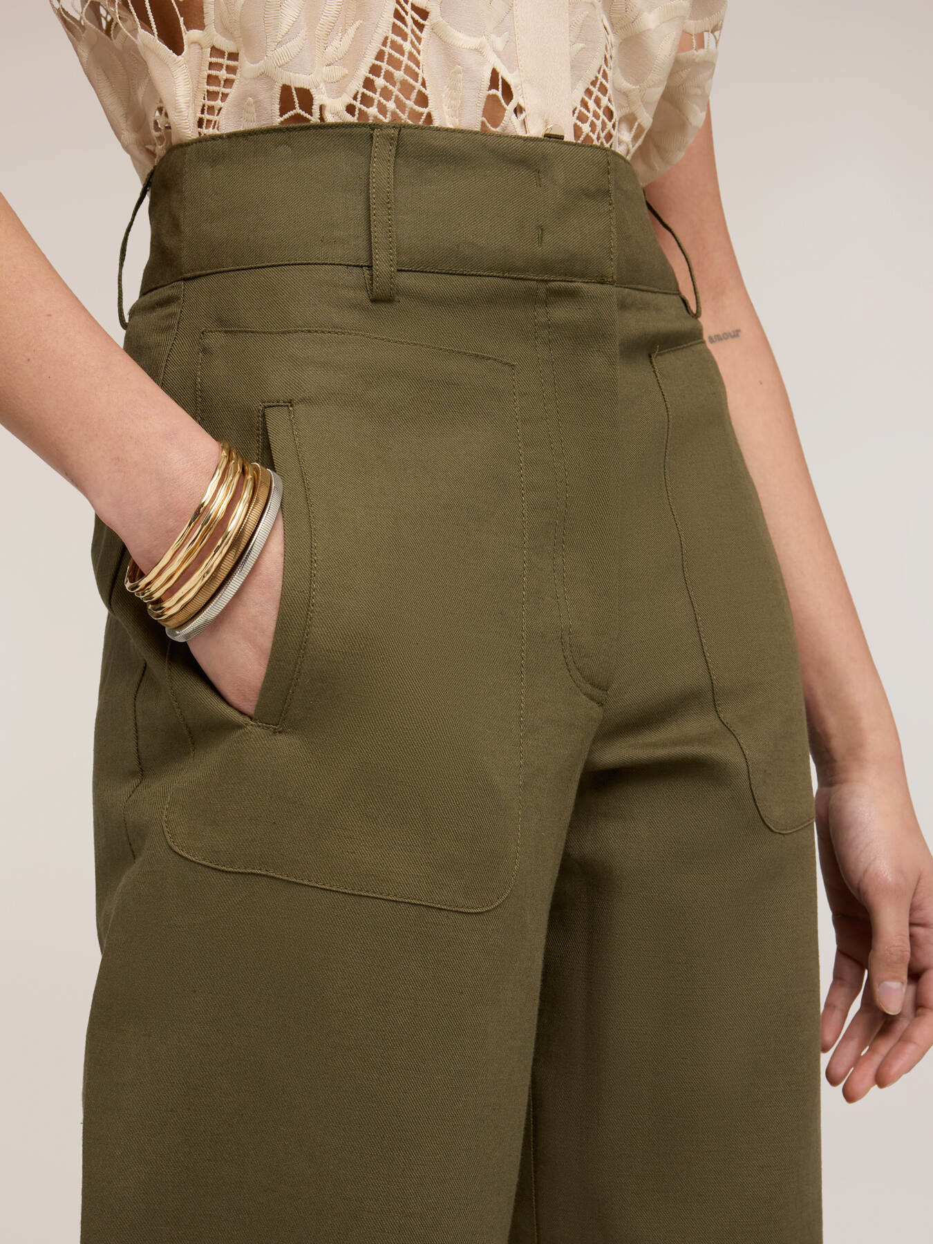 Pantaloni misto lino image number 3