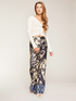 Flowing wide-leg trousers with ethnic pattern image number 3