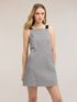 Short A-line dress with gingham pattern image number 2