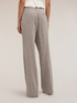Pantaloni palazzo in misto lino con piega stirata image number 1