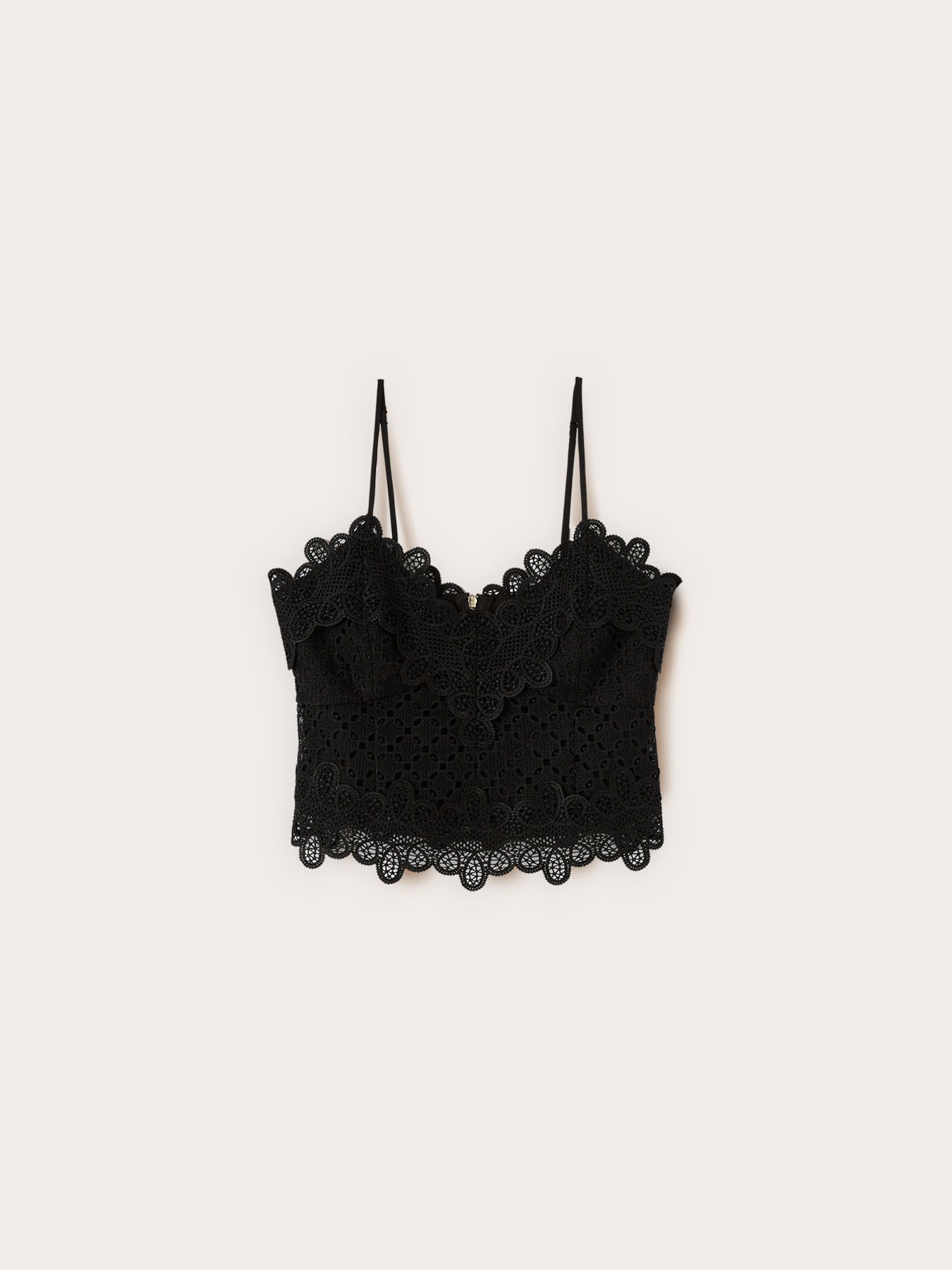 Sangallo top with macram&eacute; lace image number 4